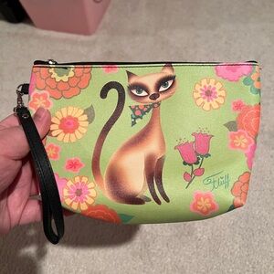 Miss Fluff wristlet/cosmetic case EUC